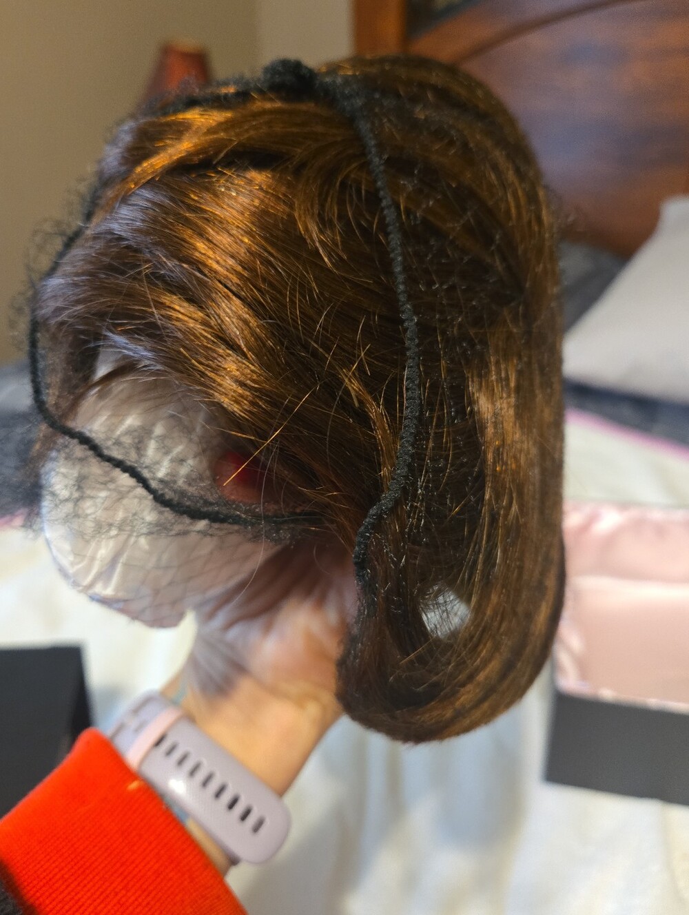 Irresistible Me 100% Human Hair Lace Front Auburn Short Wig - New